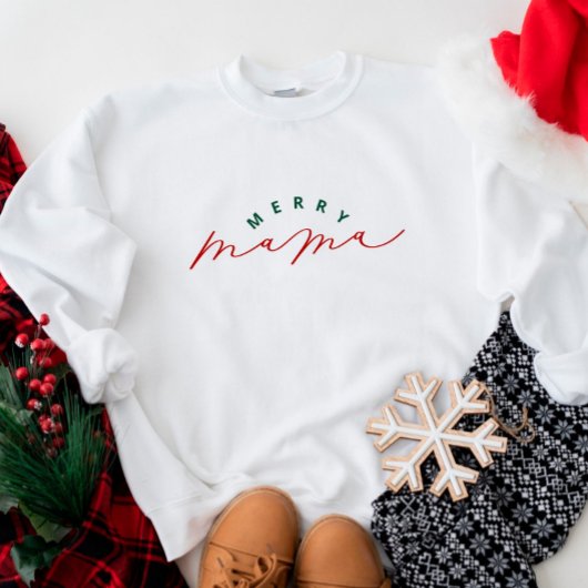 Merry Mama Script-sweatshirt Trui