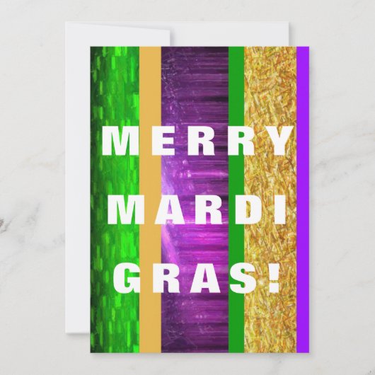 Merry Mardi Gras Feestdagenkaart (Voorkant)