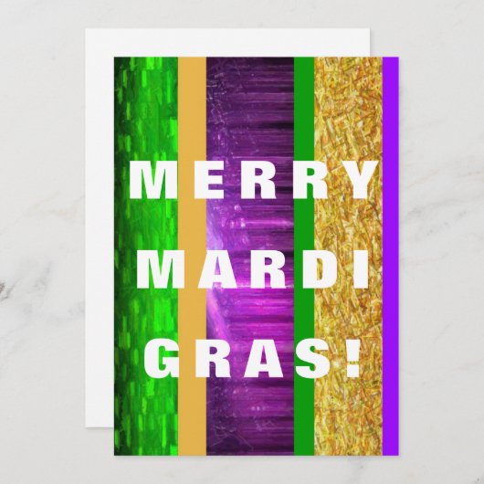 Merry Mardi Gras Feestdagenkaart (Voorkant / Achterkant)