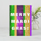 Merry Mardi Gras Feestdagenkaart (Staand voorkant)
