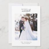 Merry & Married 2 foto Feestdagenkaart (Voorkant)