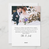 Merry & Married 2 foto Feestdagenkaart (Achterkant)