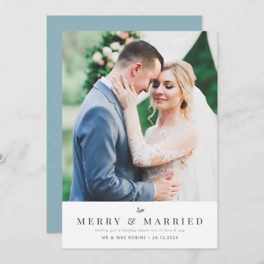 MERRY & MARRIED | Aankondiging vakantiebruiloft (Voorkant / Achterkant)
