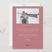 Merry & Married Arch Pas getrouwd Foto Roze Feestdagenkaart (Achterkant)