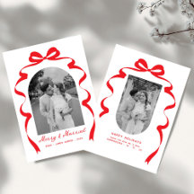 Merry & Married Bow Foto Kerst Passen getrouwd Arc