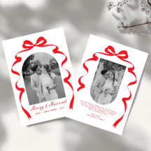 Merry & Married Bow Foto Kerst Passen getrouwd Arc