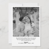 Merry & Married Bow Foto Kerst Passen getrouwd Feestdagenkaart (Achterkant)