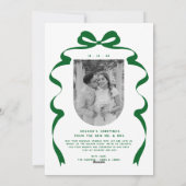 Merry & Married Bow Foto Kerst Passen getrouwd Feestdagenkaart (Achterkant)