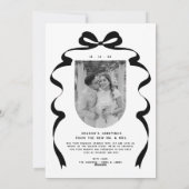 Merry & Married Bow Foto Kerst Passen getrouwd Feestdagenkaart (Achterkant)