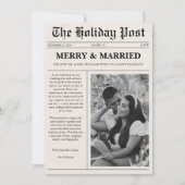 Merry & Married Christmas Nieuwsblad Feestdagenkaart (Voorkant)