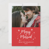 Merry & Married christmas photo card Kaart (Voorkant)