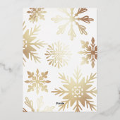 Merry & Married Elegant Wedding Foto Snowflake Folie Feestdagenkaart (Achterkant)