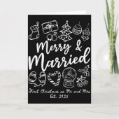 Merry Married First Christmas As Mr And Mrs 2025 N Kaart (Voorkant)