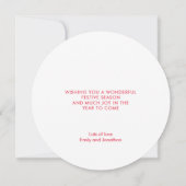 Merry Married Foto Circular Pas getrouwd Kerstmis Feestdagenkaart (Achterkant)