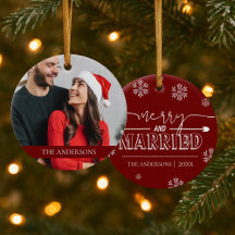 Merry & Married Gepersonaliseerde foto Kerstfoto