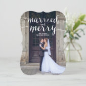 MERRY & MARRIED | HOLIDAIRE FOTOKAART FEESTDAGENKAART (Staand voorkant)
