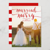 MERRY & MARRIED | HOLIDAIRE FOTOKAART FEESTDAGENKAART (Voorkant / Achterkant)
