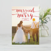 MERRY & MARRIED | HOLIDAIRE FOTOKAART FEESTDAGENKAART (Staand voorkant)