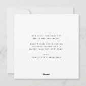 Merry & Married Modern Elegant Script 3 Foto Feestdagenkaart (Achterkant)