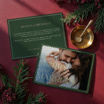 Merry & Married Modern Minimal Wavy Trouwfoto Folie Feestdagenkaart<br><div class="desc">Vier een speciale mijlpaal met onze moderne minimalistische eerste kerstkaart voor getrouwde folie. Het ontwerp is eenvoudig, minimalistisch en wordt gekenmerkt door een verfijnd golvend roze lijst, ideaal voor het herdenken van uw eerste kerst als echtpaar. Personaliseer met uw naam en het jaar. "Merry and Married" wordt weergegeven in een...</div>