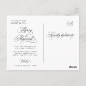 Merry & Married Newly Weds Eerste Kerstfoto Briefkaart (Achterkant)