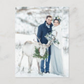 Merry & Married Newly Weds Eerste Kerstfoto Briefkaart (Voorkant)