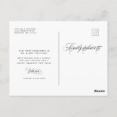 Merry & Married Newly Weds Eerste Kerstfoto Briefkaart (Achterkant)