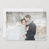 Merry & Married Newly Weds Eerste Kerstfoto Feestdagenkaart (Achterkant)