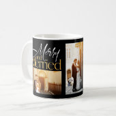 Merry & Married Passen getrouwd 3 Foto Kerst Koffiemok (Voorkant links)