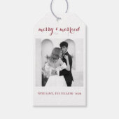 Merry & Married - Personalized Newlywed Christmas Cadeaulabel (Voorkant)