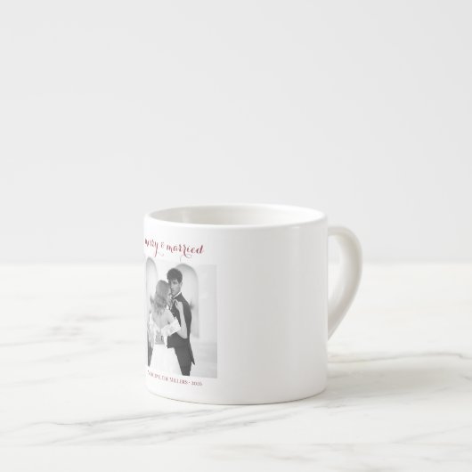 Merry & Married - Personalized Newlywed Christmas  Espresso Kop (Voorkant rechts)