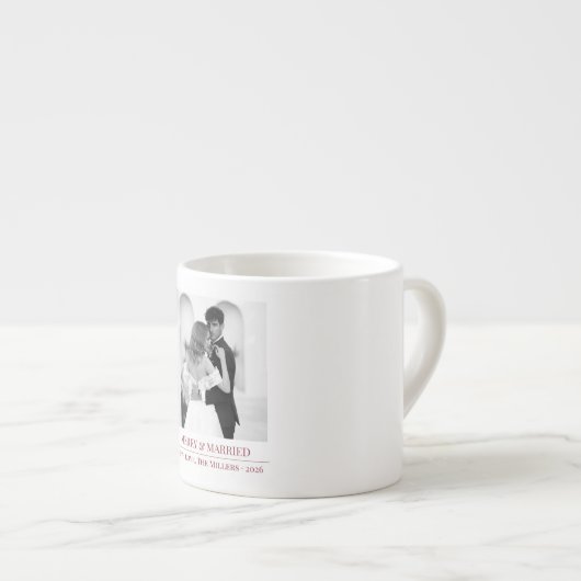 Merry & Married - Personalized Newlywed Christmas  Espresso Kop (Voorkant rechts)