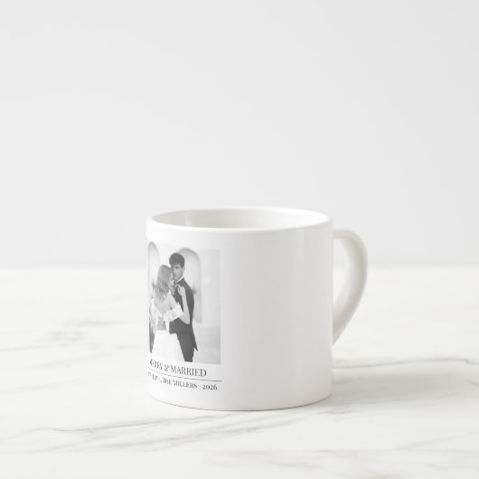 Merry & Married - Personalized Newlywed Christmas Espresso Kop (Voorkant rechts)