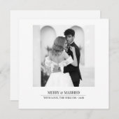 Merry & Married - Personalized Newlywed Christmas  Feestdagenkaart (Voorkant / Achterkant)