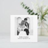Merry & Married - Personalized Newlywed Christmas  Feestdagenkaart (Staand voorkant)