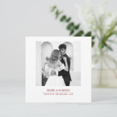 Merry & Married - Personalized Newlywed Christmas  Feestdagenkaart (Staand voorkant)