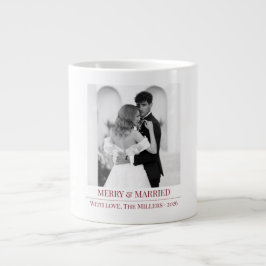 Merry & Married - Personalized Newlywed Christmas  Grote Koffiekop