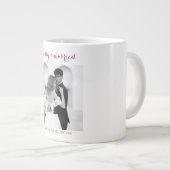 Merry & Married - Personalized Newlywed Christmas Grote Koffiekop (Voorkant rechts)