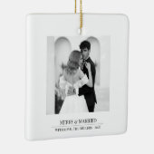 Merry & Married - Personalized Newlywed Christmas  Keramisch Ornament (Rechts)