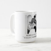 Merry & Married - Personalized Newlywed Christmas  Koffiemok (Voorkant links)