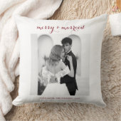Merry & Married - Personalized Newlywed Christmas  Kussen (Deken)