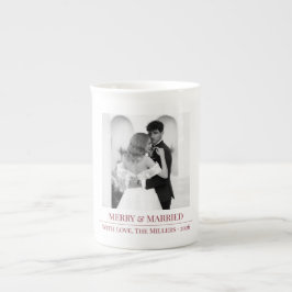 Merry & Married - Personalized Newlywed Christmas  Porselein Kop
