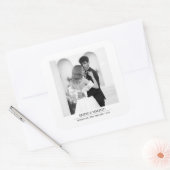 Merry & Married - Personalized Newlywed Christmas  Vierkante Sticker (Envelop)