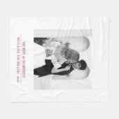 Merry & Married - Persoonlijke Kerstcadeau voor Jo Fleece Deken (Voorkant (Horizontaal))