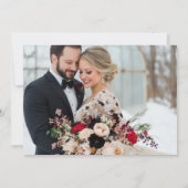 Merry & Married Photo Wedding Aankondiging Kaart (Achterkant)