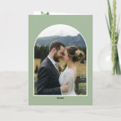 Merry & Married Sage 2 Foto Gevouwen Kerstmis Feestdagen Kaart (Achterkant)