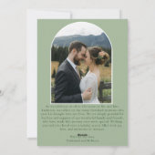 Merry & Married Sage Mistletoe 2 Photo Christmas Feestdagenkaart (Achterkant)