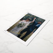 Merry & Married Script Trouwfoto Folie Vakantie Folie Feestdagenkaart (Gedraaid)