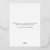 Merry & Married Wit & Goud Script Boog Foto Folie Feestdagenkaart (Achterkant)