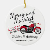 Merry & Marriott Wedding Newlywed Keramisch Ornament (Voorkant)